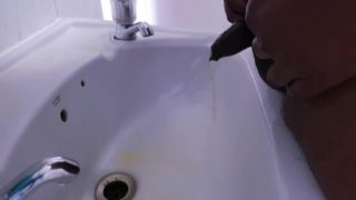 Taking A Messy Piss In My Sink