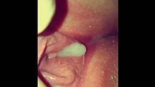 CREAMPIE coming out bbw PUSSY!