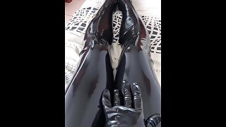 I Love Rubbing my Shiny Latex Legs