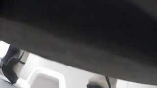 Restaurant bathroom masturbation video with a horny Asian