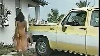 Slut with huge tits is masturbating