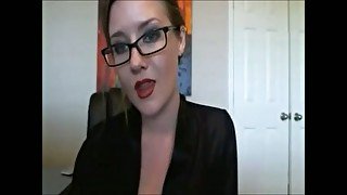 Busty webcam whore in smoking hot lingerie is giving me jerk off instructions