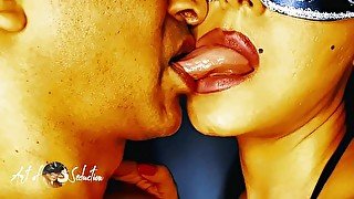 Deep Sloppy Dirty Erotic Passionate Tongue Kiss  Blow his Mind  French Kissing #kiss #tongue
