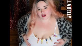 BBW GIANTESS drinks too much and puts all her little men it her giant titties !!!