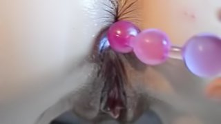 Haley try's anal beads