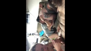 2 Hot Cheating Lesbians Sucking dick for 1st Time