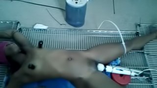 Amatuer Bondage Video Sexy Black Girl Tied Down and Vibrated