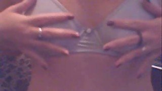 I tickle my tight perky boobies on a webcam for you, guys