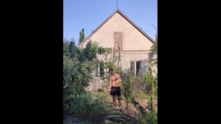 The day was hot, i in the garden.