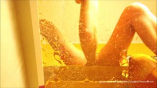 Quick Morning Dildo Masturbation and Exploding Gushing Squirting Orgasm