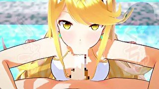 【ゼノブレイド2 ヒカリ2】ヒカリ2がフェラチオで搾り取ってくれるだけ