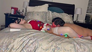 Mrs Claus gets her pussy eaten to orgasm and fucked hard. Definitely on the naughty list!