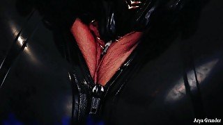 FemDom POV Giantess Video Latex PVC Lesbians Arya Grander