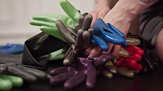 ASMR Lots of latex gloves