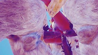 Три ОГРОМНЫХ ФУРРИ РАЗВЛЕКАЮТСЯ С МОЕЙ СЕКСвайф