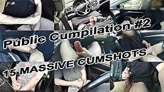 Public Cumpilation #2 - 15 Cumshots in Public