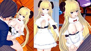 【エロゲーコイカツ！】VTuber 角巻わため3DCG巨乳アニメ動画(バーチャルYoutuber)[Hentai Game Koikatsu! Tsunomaki Watame(Anime 3DCG