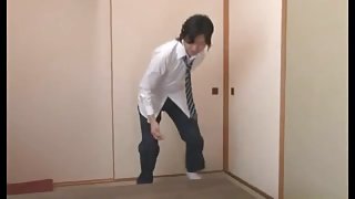 My brother sneaks beneath the Charcoal brazier in a floor well