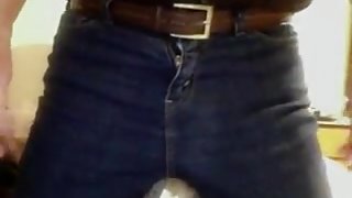 Posing in my tight jeans...but are my panties showing?