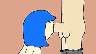 Blue Haired Slut Begs For Cock