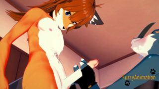 Digimon Hentai - Exveemon & Naru Hard Sex 1/2