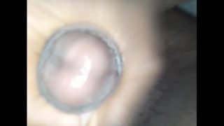 Black dick stroking and cum