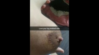 I love my cheating wife with a huge milking boobs! [Cuckold. Snapchat]