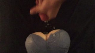 POV fucking my toy pulling out and blasting it w cum