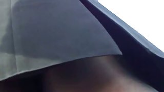 Lady in a hobble-skirt appears in the upskirt scene