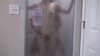 Hot girl plays with my cock in the shower and leaves me to jerk off