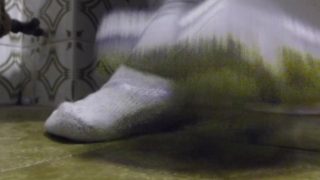 White Socks on 17 size feet