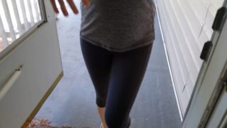 Late for dinner, desperate for a pee, made to pee on the porch!