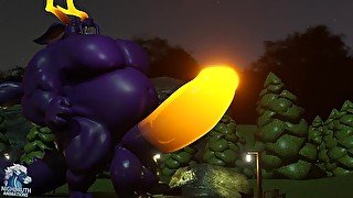 Tab Dragon's Hyper Halloween Muscle Growth Animation