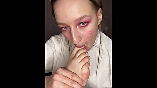 Self feet worship for my step brother