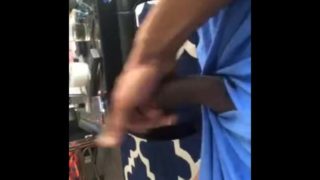 Morning stroke of curve with cum shot on stomach