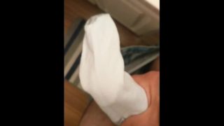 Cumming in a sock