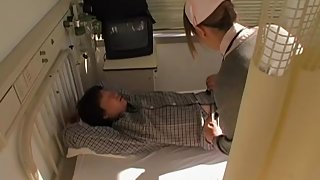 Japanese nurse caught on cameras while fucking her patient