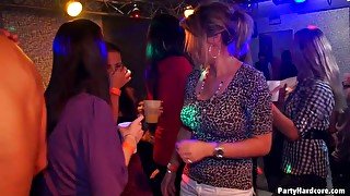 Sizzling bitches tongue fuck each other aroused with strip dance