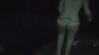 Horny couple fucking hard by the pear