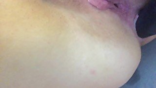 Stepmum taking 12" Dildo - sliding in and out easily as i moan hard