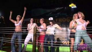 Girls Get Talked Into Entering Contest & Then They Flash Their Tits