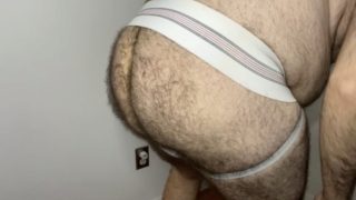 trying on my new jockstrap