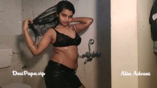 indian college girl Alia Advani in shower