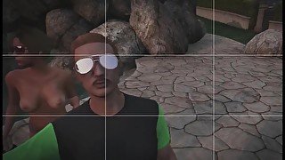 Animation GTA V - Busty bitch dancing on selfie