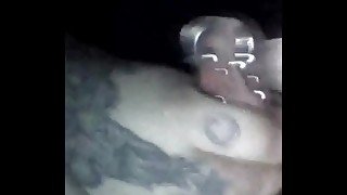 Jerkin/Wankin/Fappin' moanin' n cummin Pierced Cock