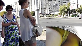 Hot doll in street upskirt episode