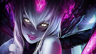 Femdom Hentai JOI Challenge - A night with Evelynn CBT, Edging, Flip Coin, Post Orgasm Torture