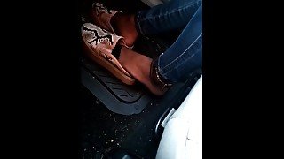 Snakeskin Stockings Shoeplay