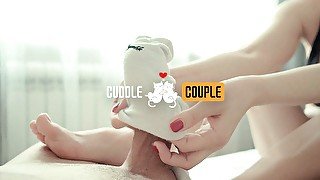 Sockjob with cum in sock for a good morning run