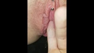 Felicity gets her peehole fucked with little finger and dripping wet